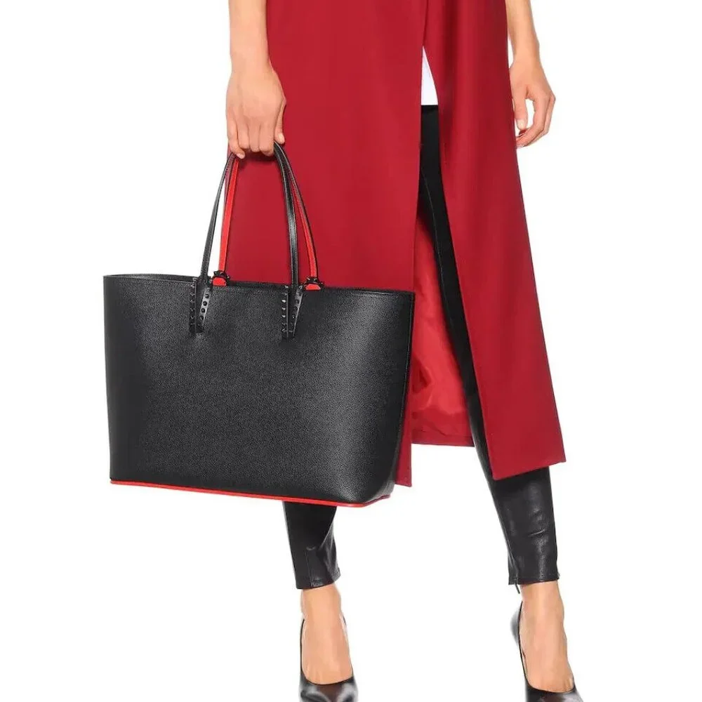 CHRISTIAN LOUBOUTIN Cabata Calfskin Leather Tote Bag